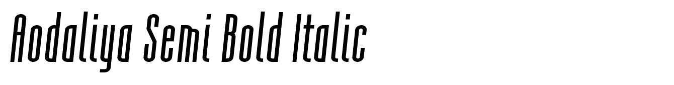 Aodaliya Semi Bold Italic